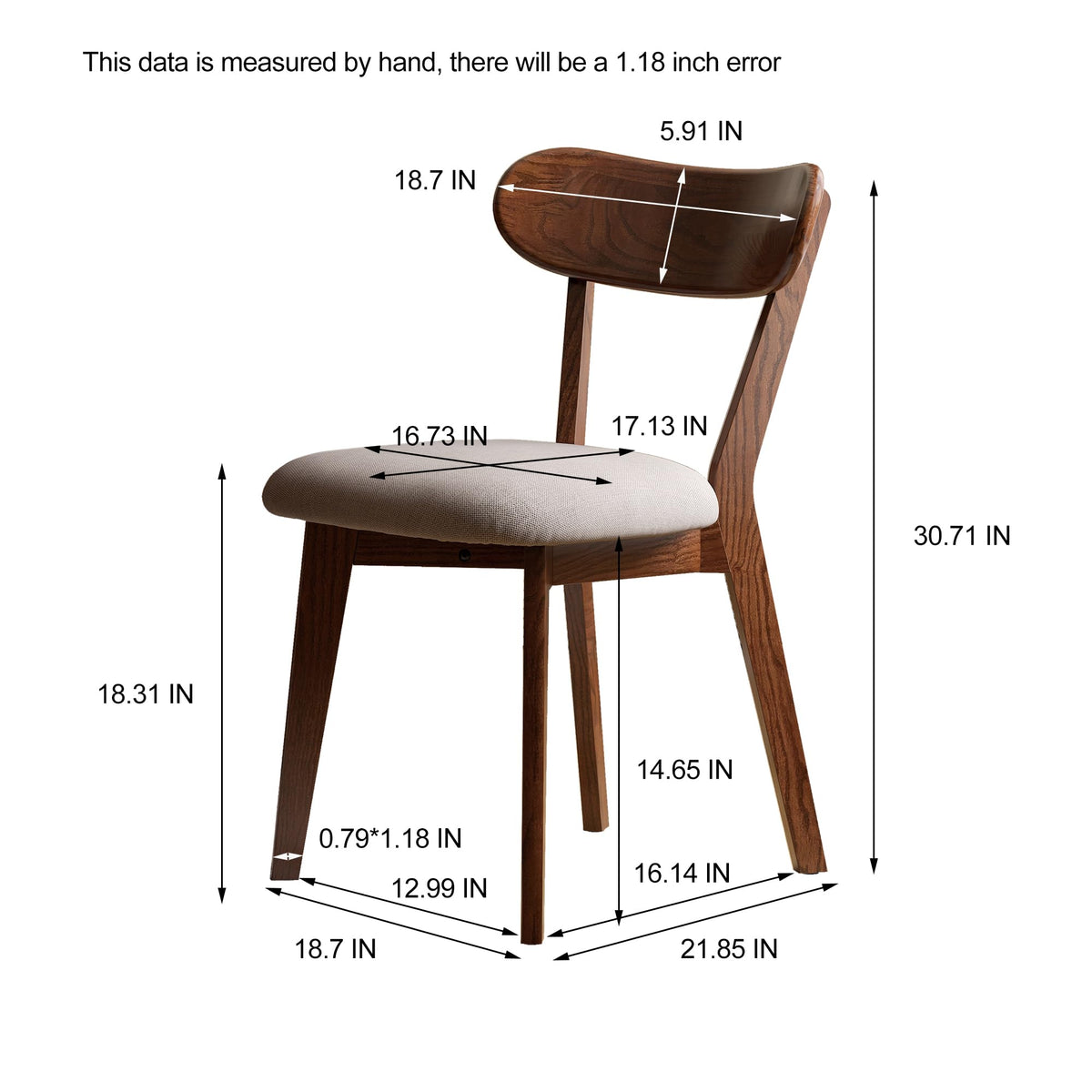 susici Solid Oak Dining Chairs