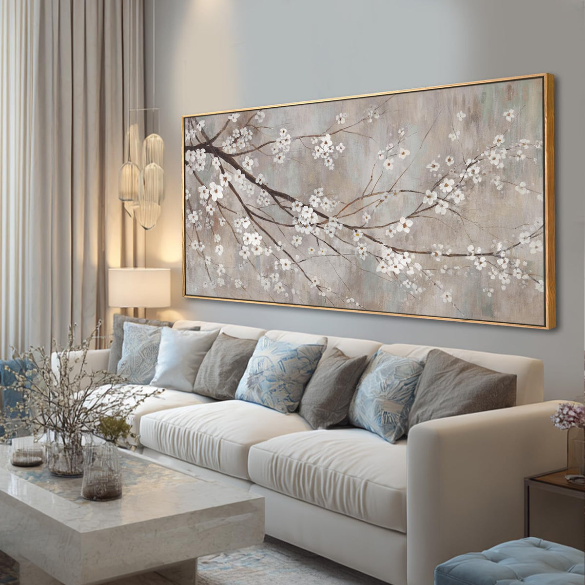 XIANSHOU Abstract Branch Canvas Wall Art