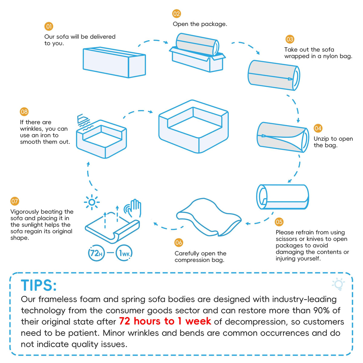 109-Inch Modular L-Shaped Sofa