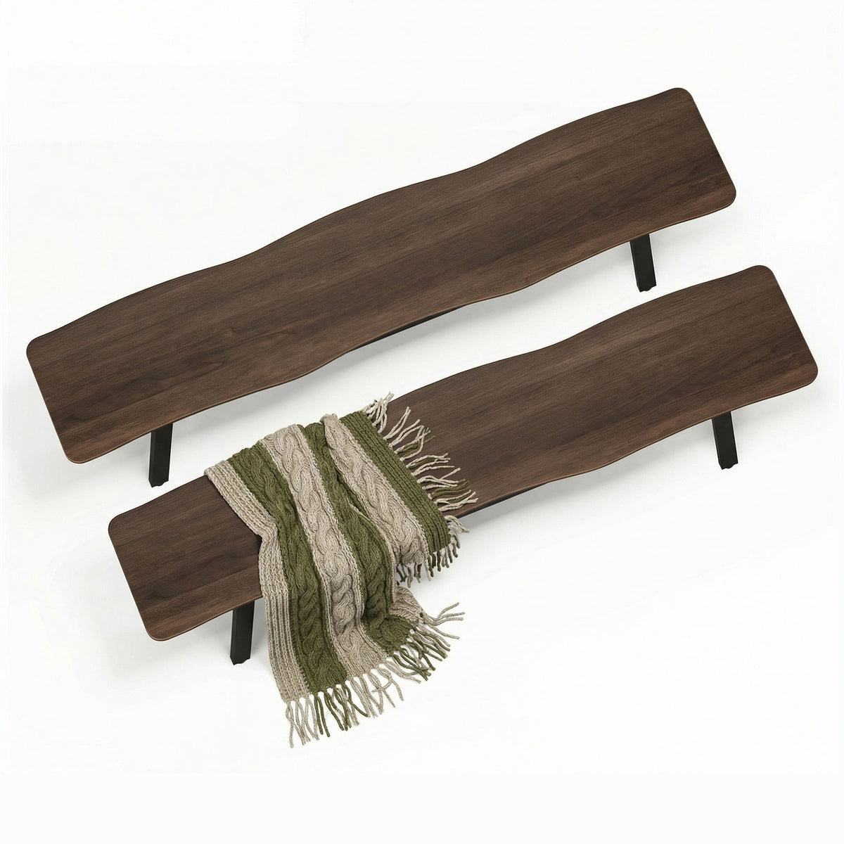 FUQARHY 59-Inch Dining Benches, Set of Two