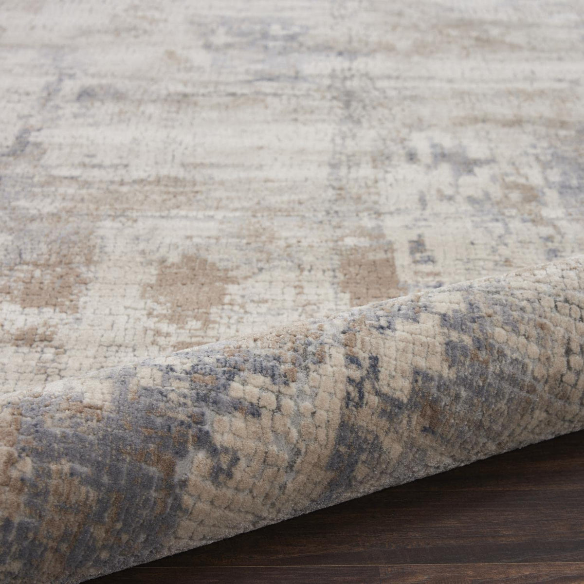 Nourison Rustic Beige and Grey Area Rug