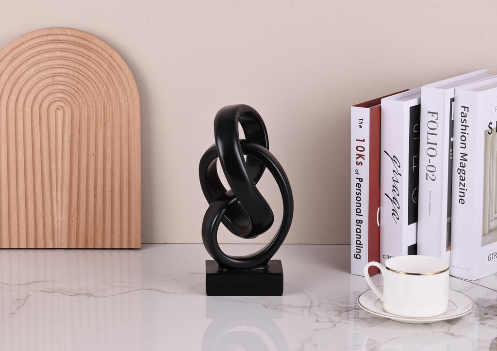 Modern Möbius Knot Resin Sculpture