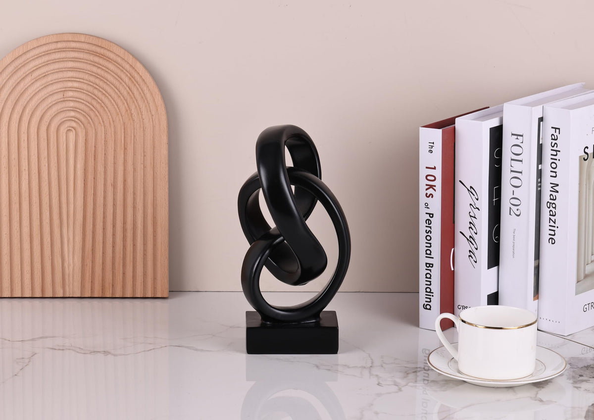 Modern Möbius Knot Resin Sculpture