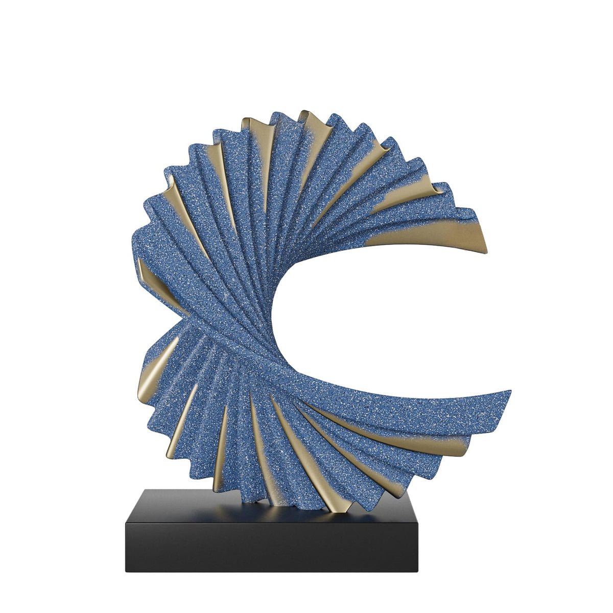 Silver Abstract Wave Sculpture