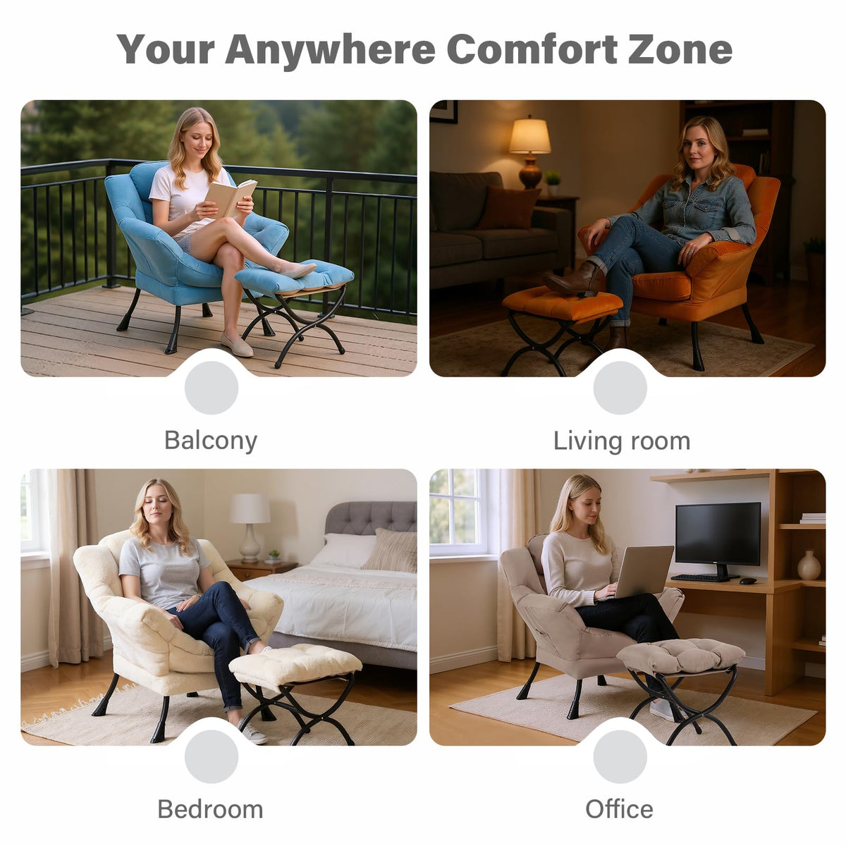 Tiita Lazy Armchair with Ottoman