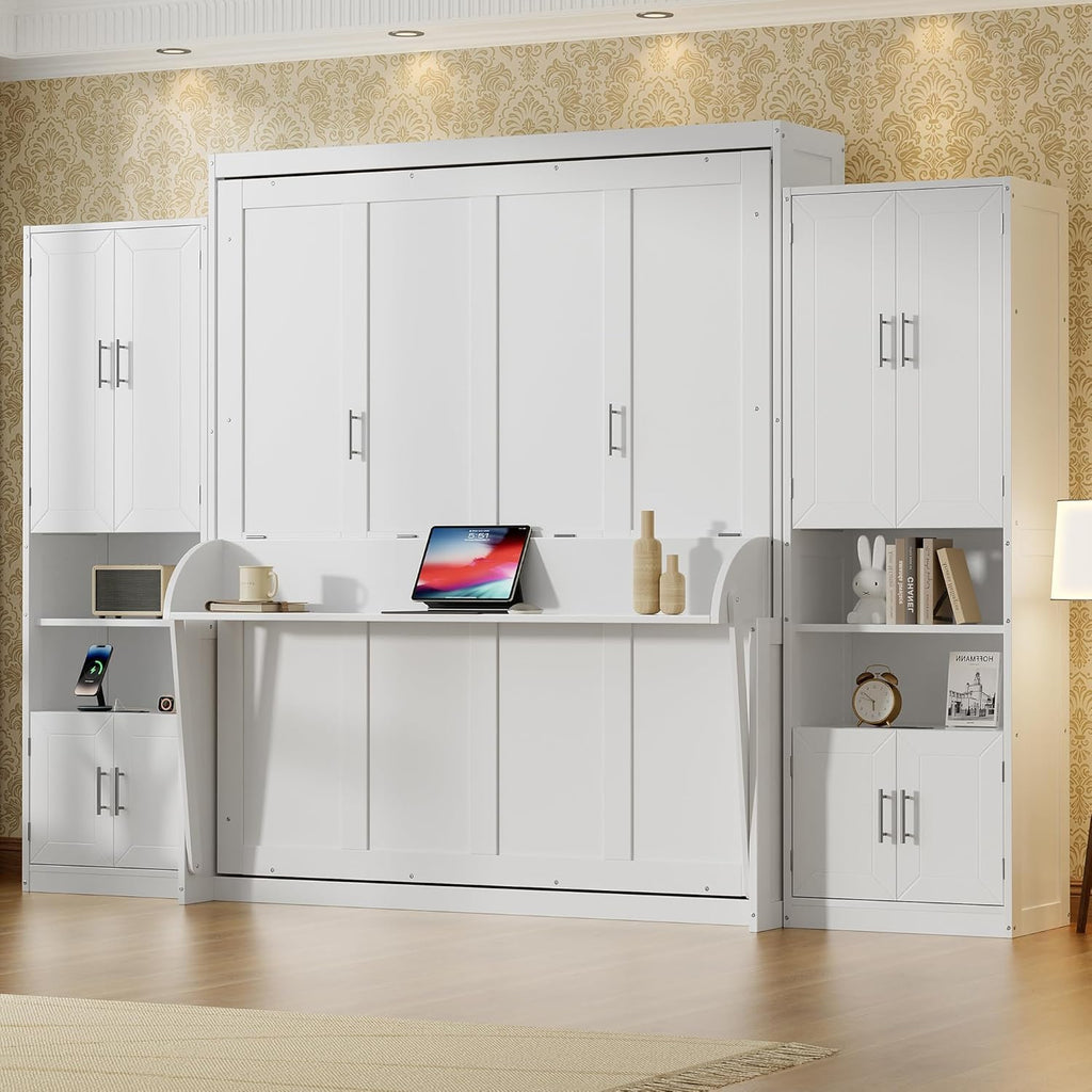 Queen Murphy Bed with Desk and Drawers
