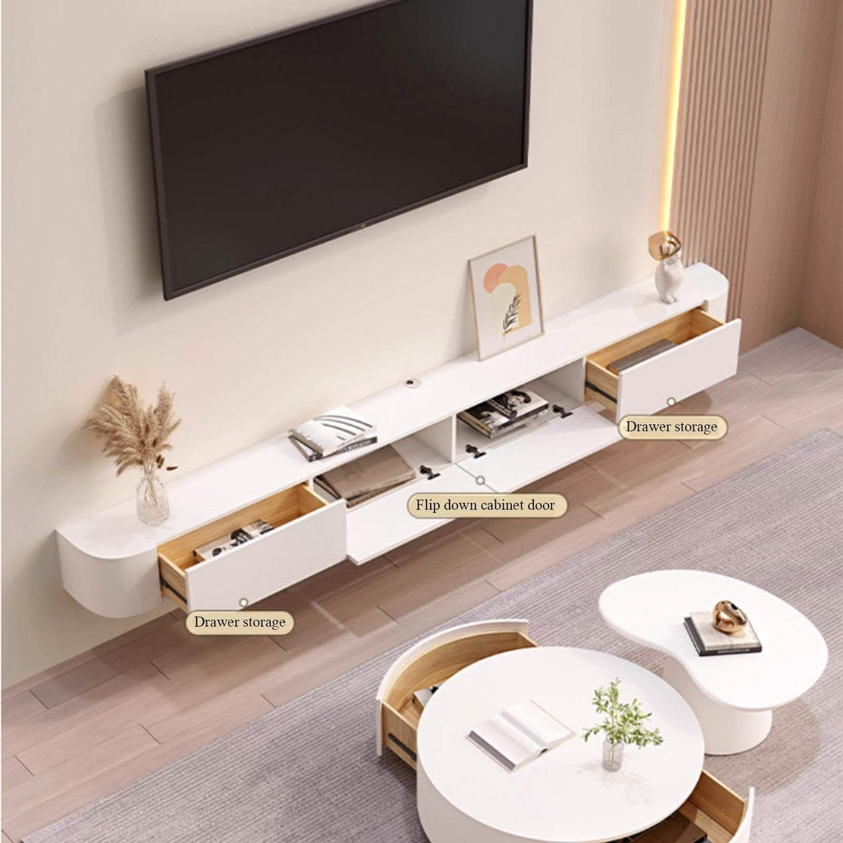 ntumLeap Wall-Mounted TV Stand