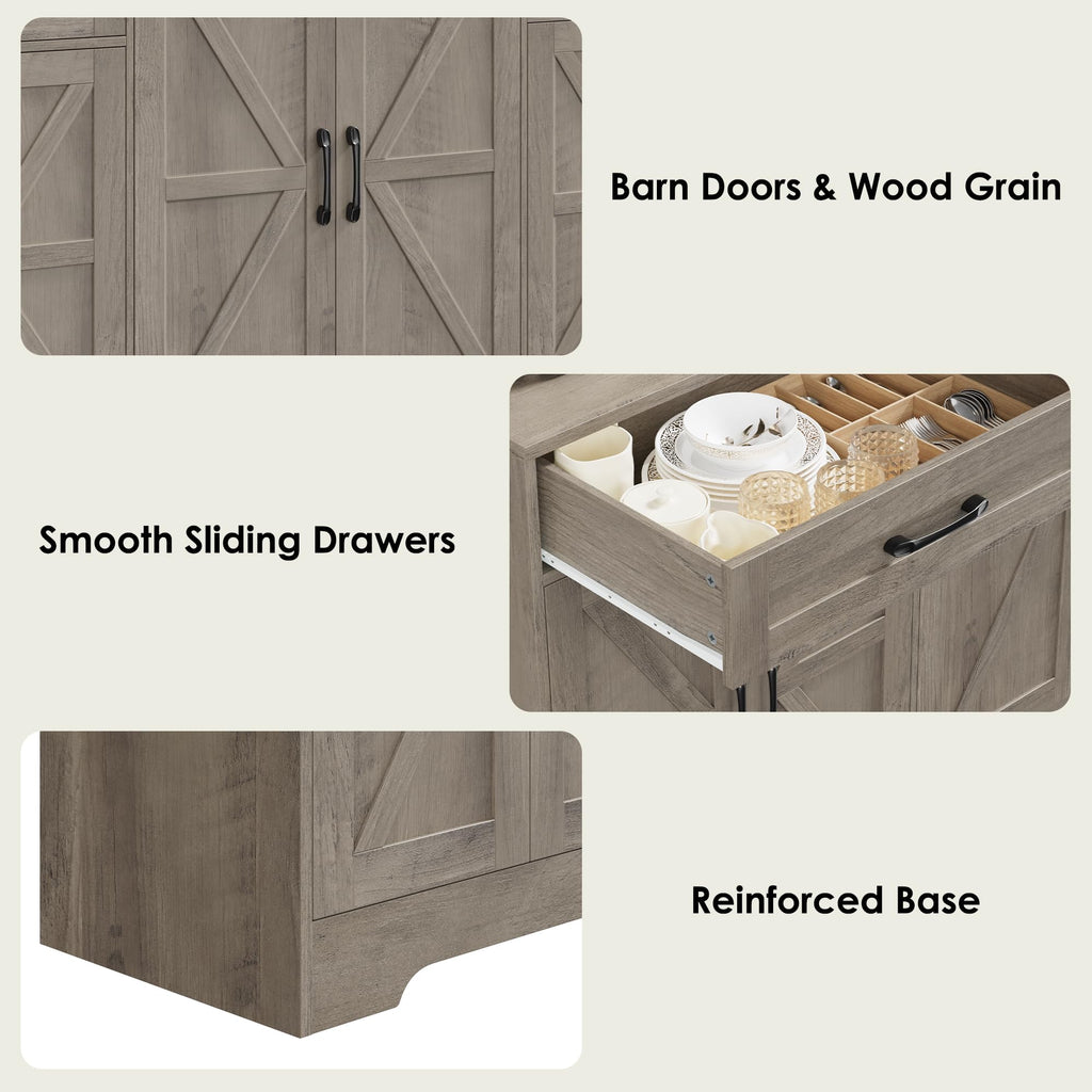 BOTLOG 71-Inch Farmhouse Sideboard