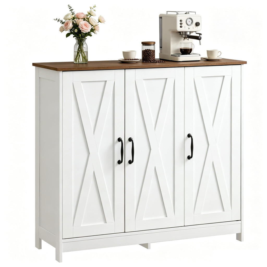 Cozivellia Three-Door Farmhouse Sideboard
