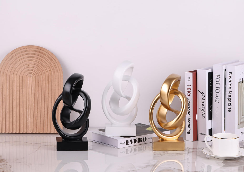 Modern Möbius Knot Resin Sculpture
