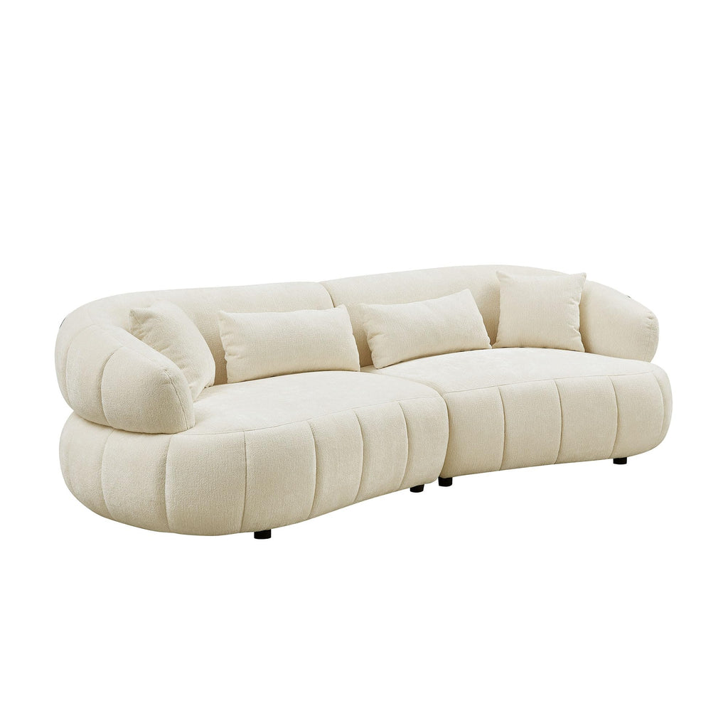 DREAMODERN Curved Four-Seat Sectional Sofa