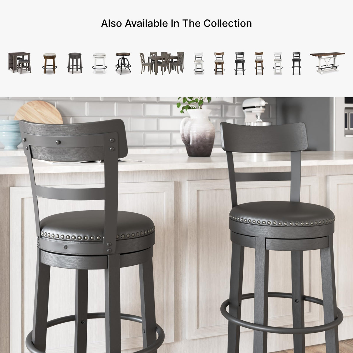 Ashley Valebeck Swivel Counter Stool