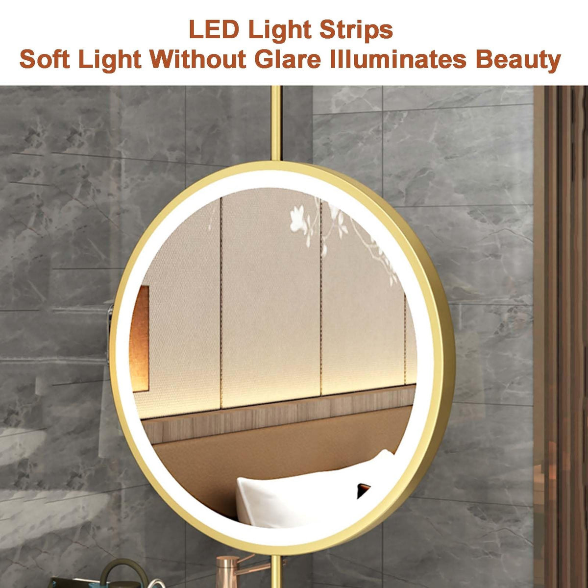 Round Hanging LED Makeup Mirror