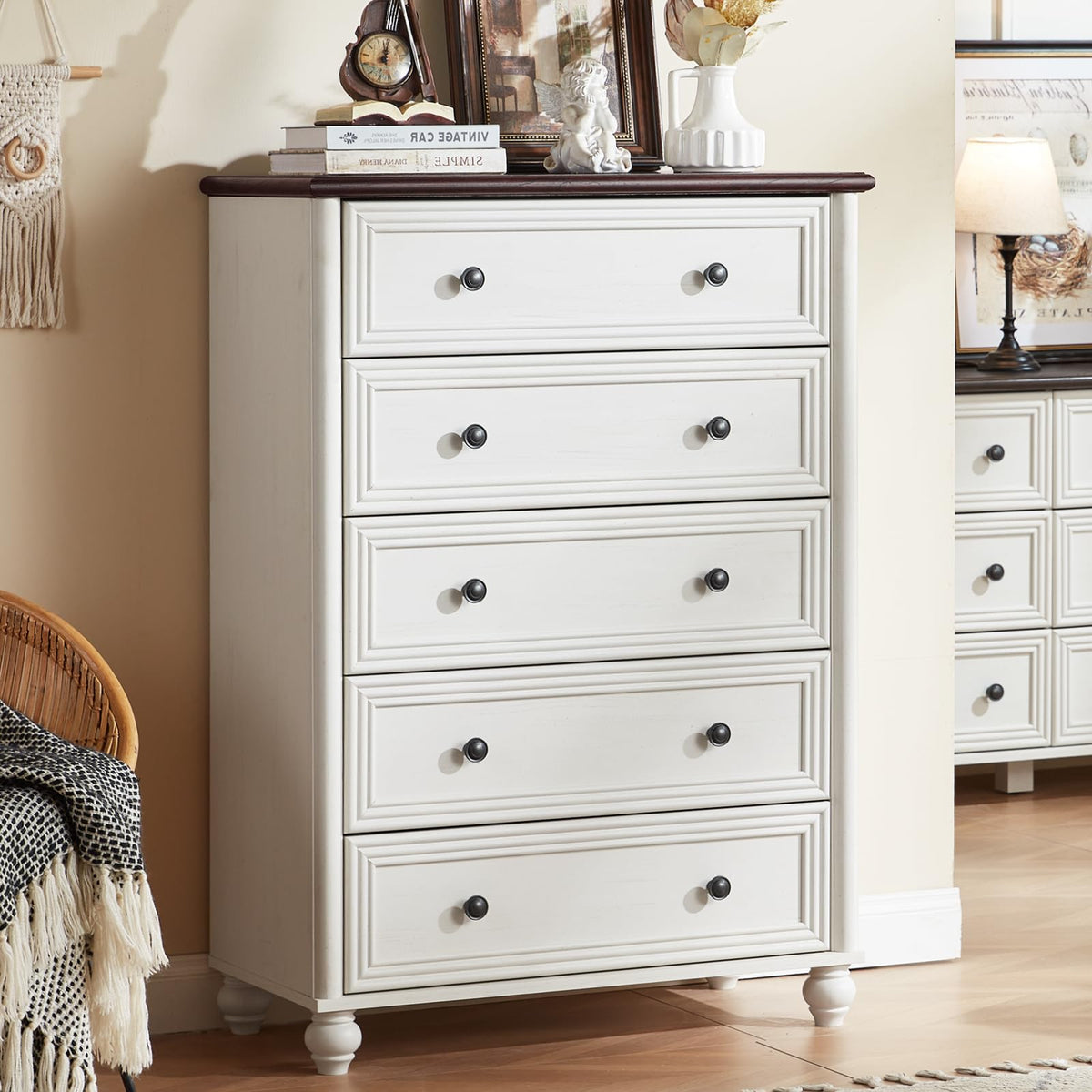RWYHG Farmhouse Five-Drawer Dresser