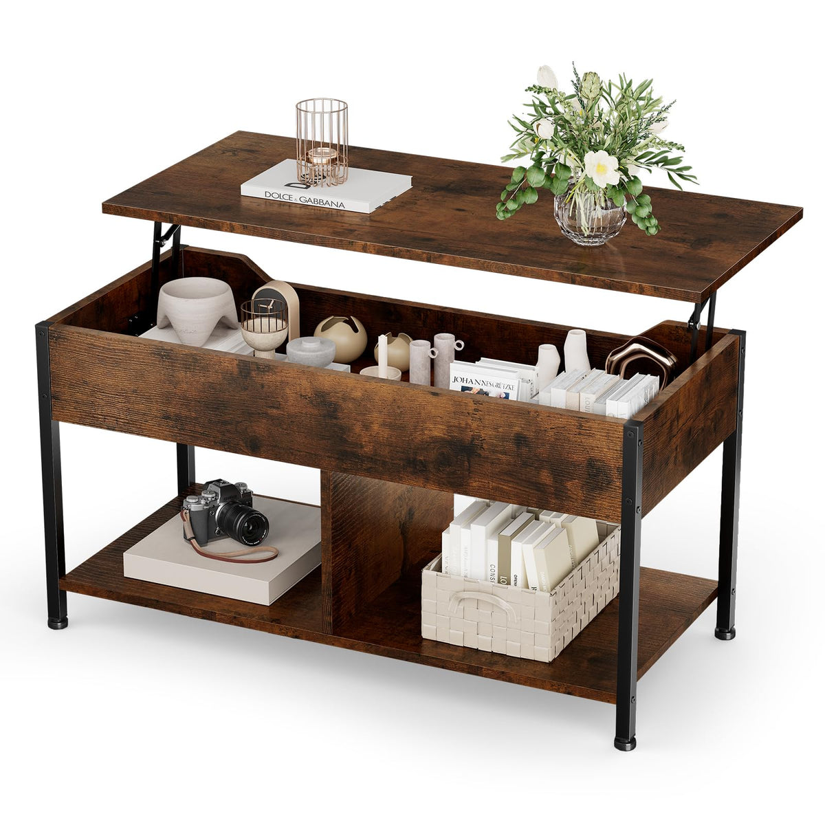 OLIXIS Lift-Top Storage Coffee Table
