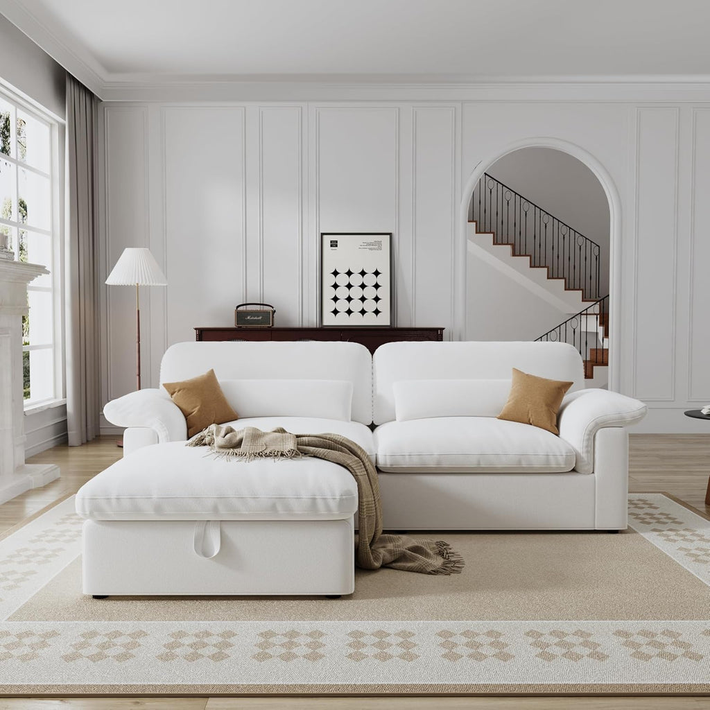Cloud-Style Modular Sectional Sofa with Storage
