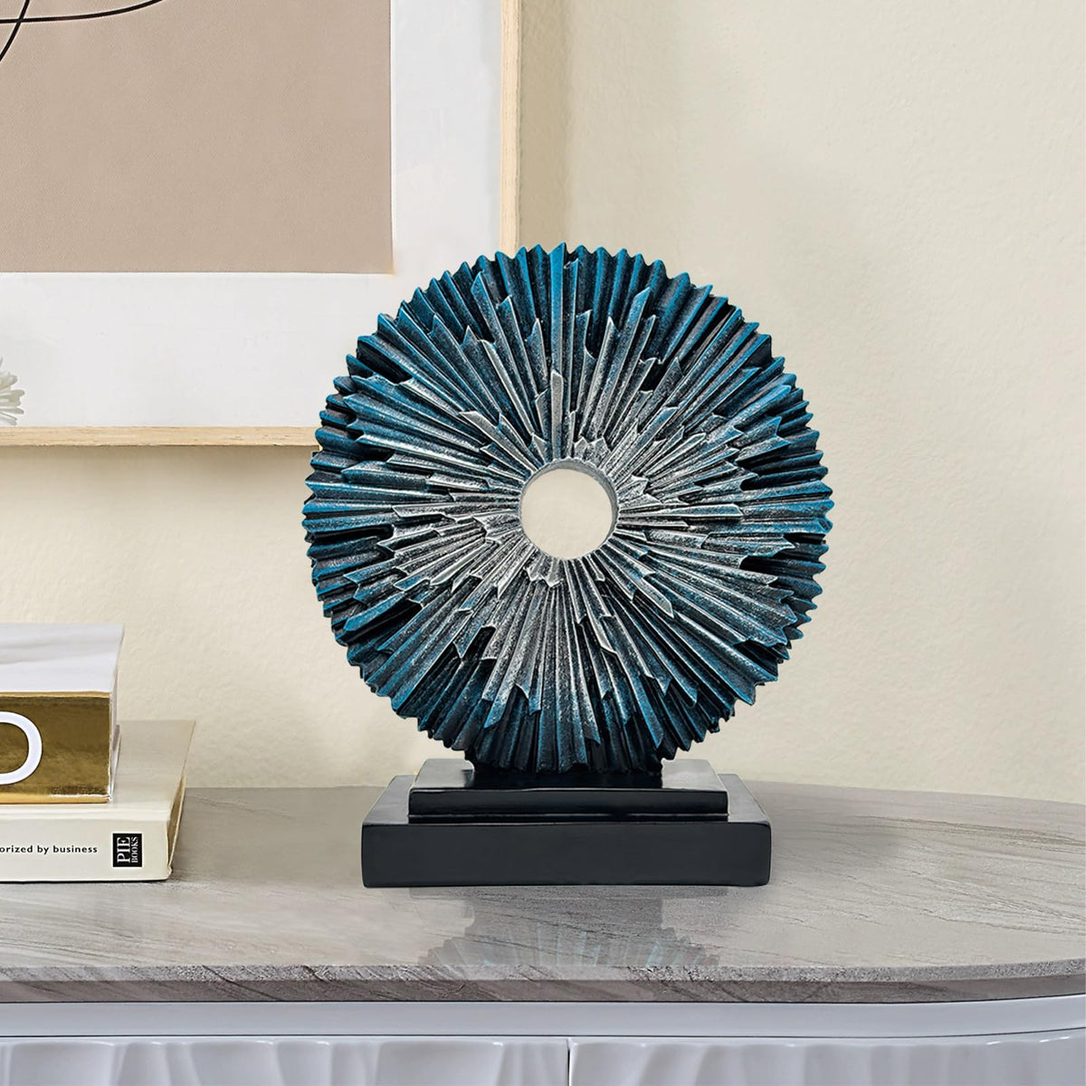 Silver Abstract Wave Sculpture