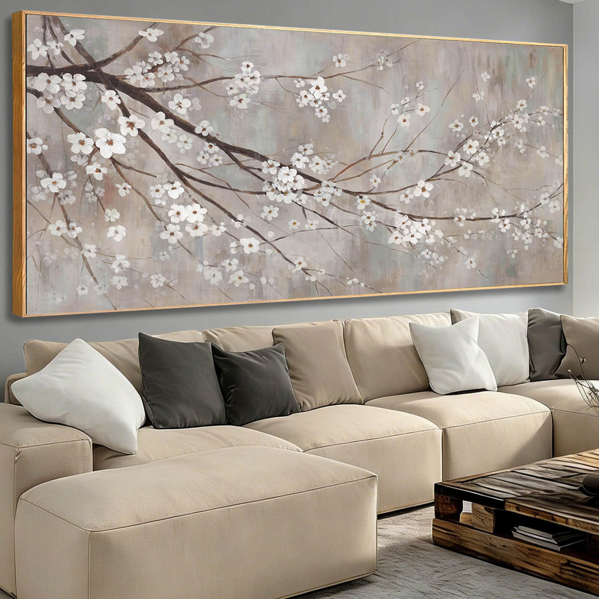 XIANSHOU Abstract Branch Canvas Wall Art