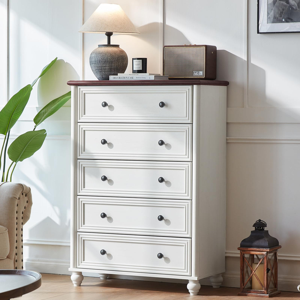 RWYHG Farmhouse Five-Drawer Dresser