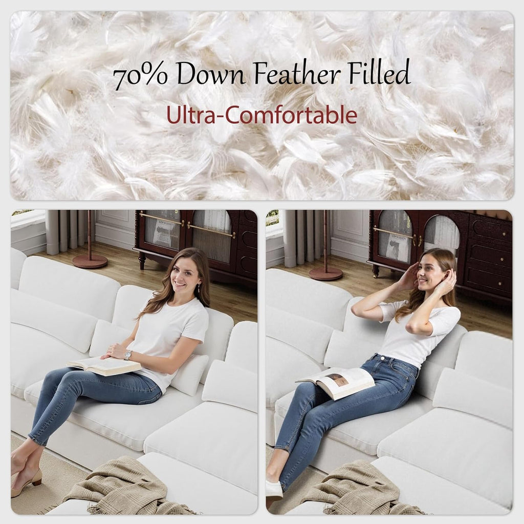 Cloud-Style Modular Sectional Sofa with Storage