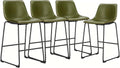 DUMOS Faux-Leather Counter Stools