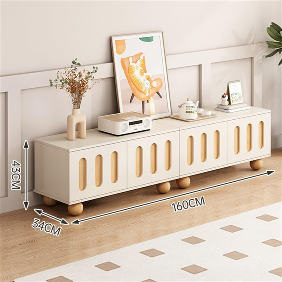 Minimalist Wooden TV Console