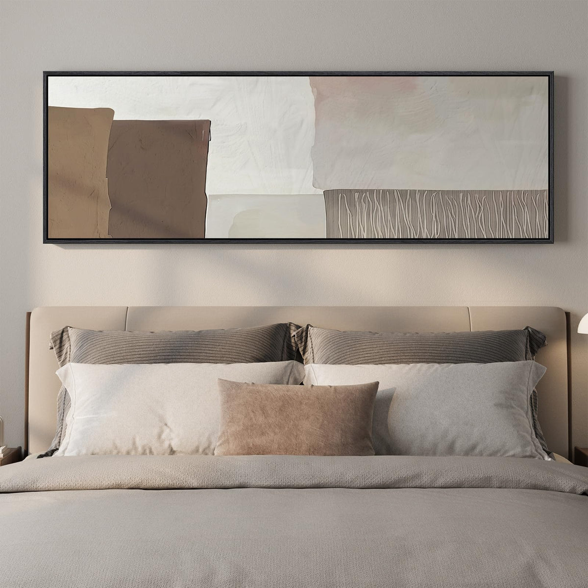 Large Framed Boho Bedroom Wall Art