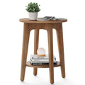 VASAGLE Round Two-Tier Side Table