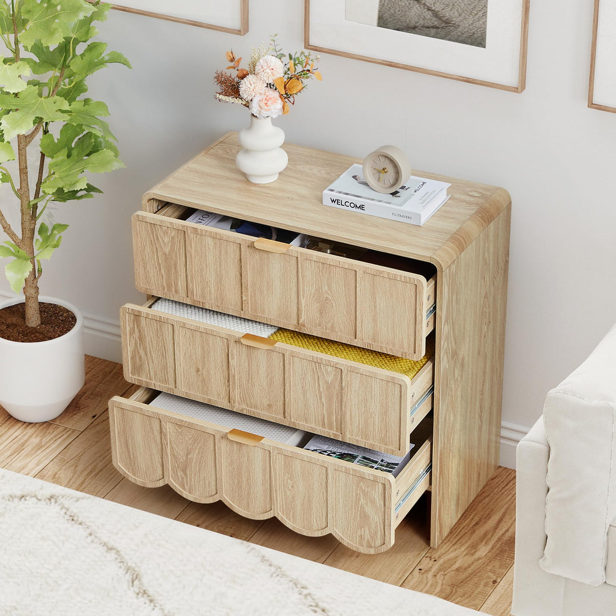 ORRD Wave-Fluted Drawer Dresser