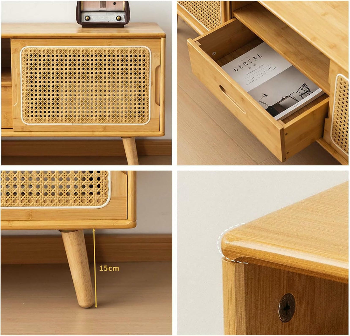 LYJYUJIE Mid-Century TV Stand