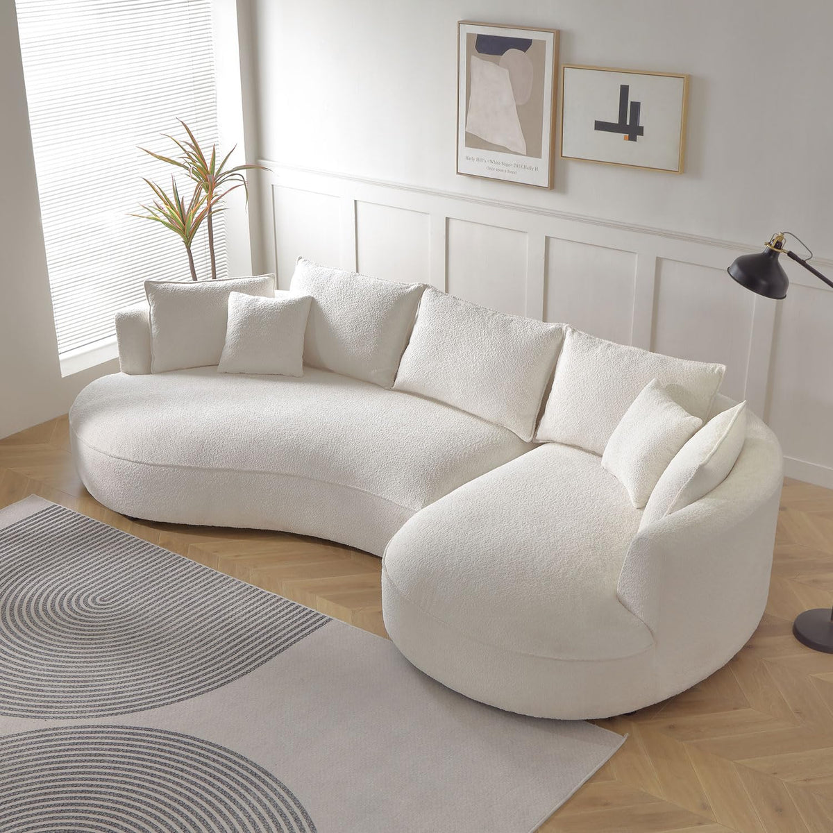 DREAMODERN Curved Four-Seat Sectional Sofa