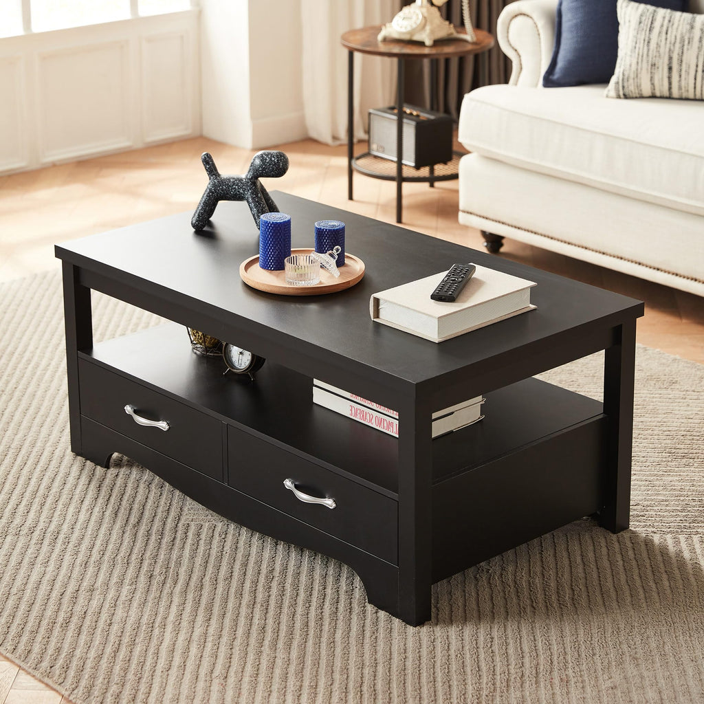 LINSY HOME Farmhouse Storage Coffee Table
