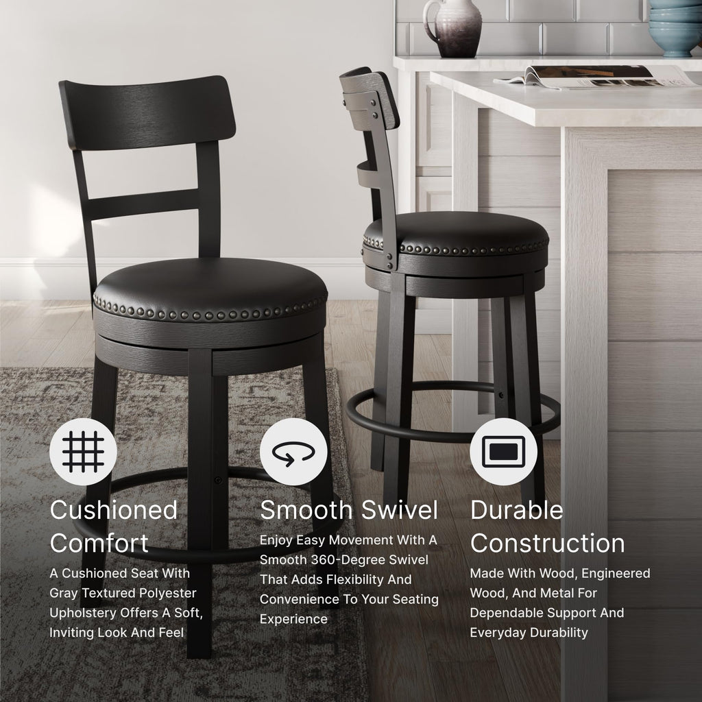 Ashley Valebeck Swivel Counter Stool