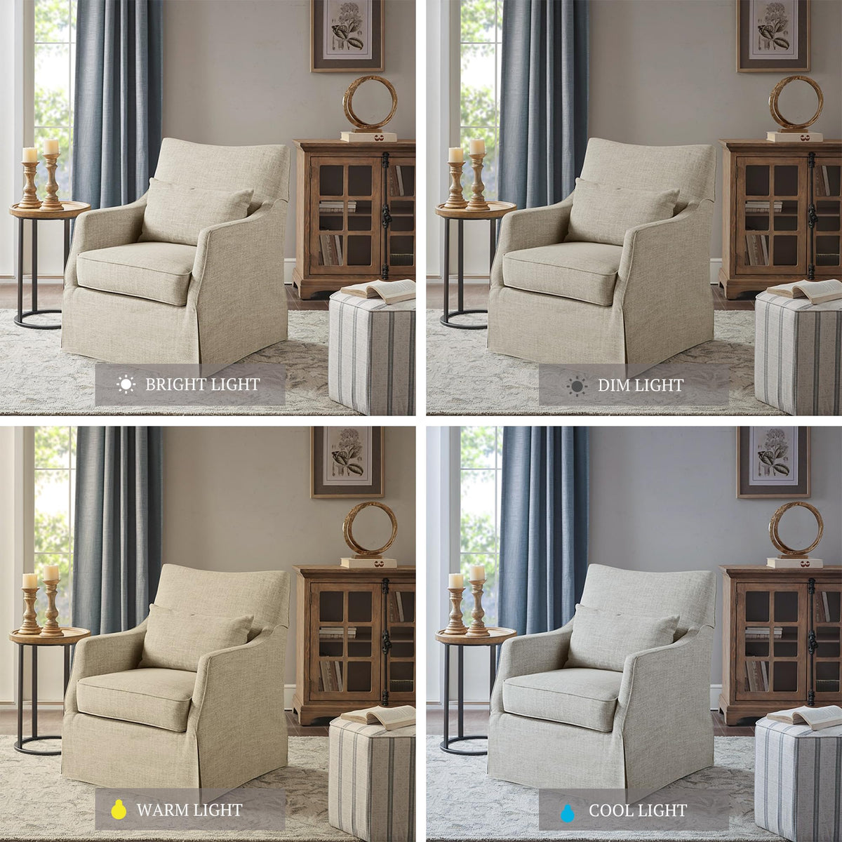 Martha Stewart London Swivel Armchair