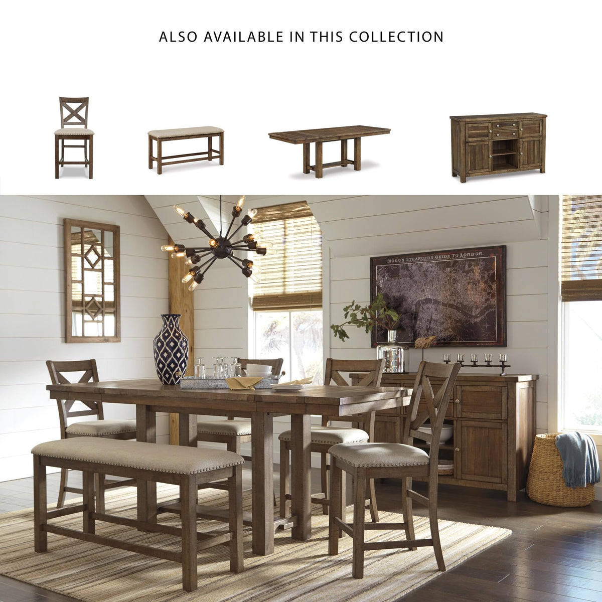 Ashley Moriville Upholstered Dining Bench