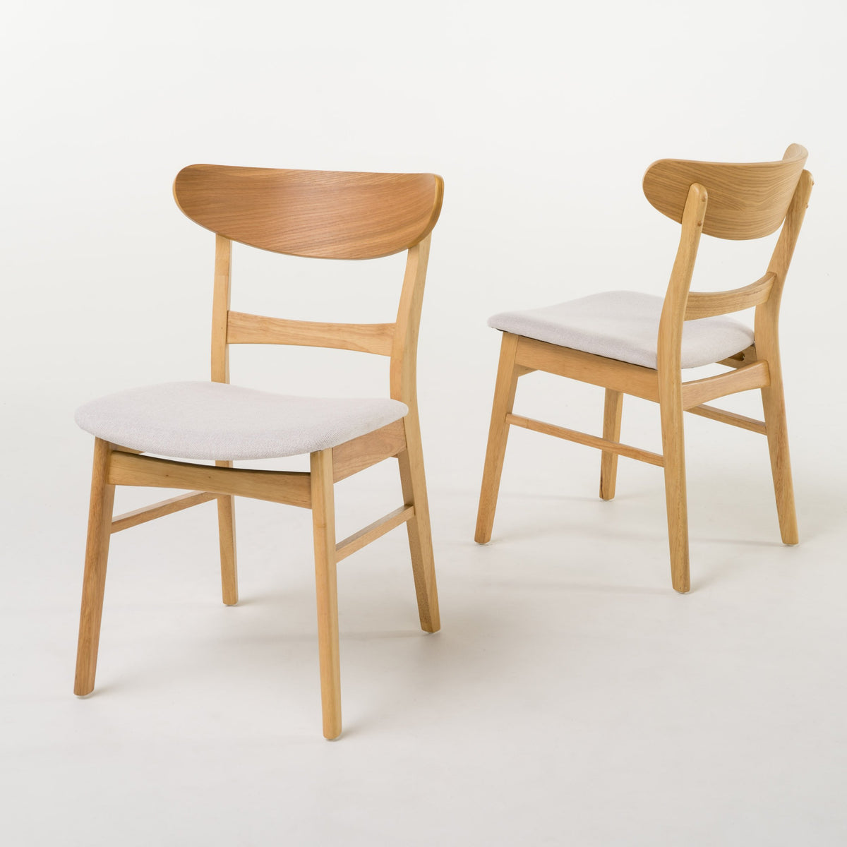 GDFStudio Mid-Century Dining Chairs, Set of Two