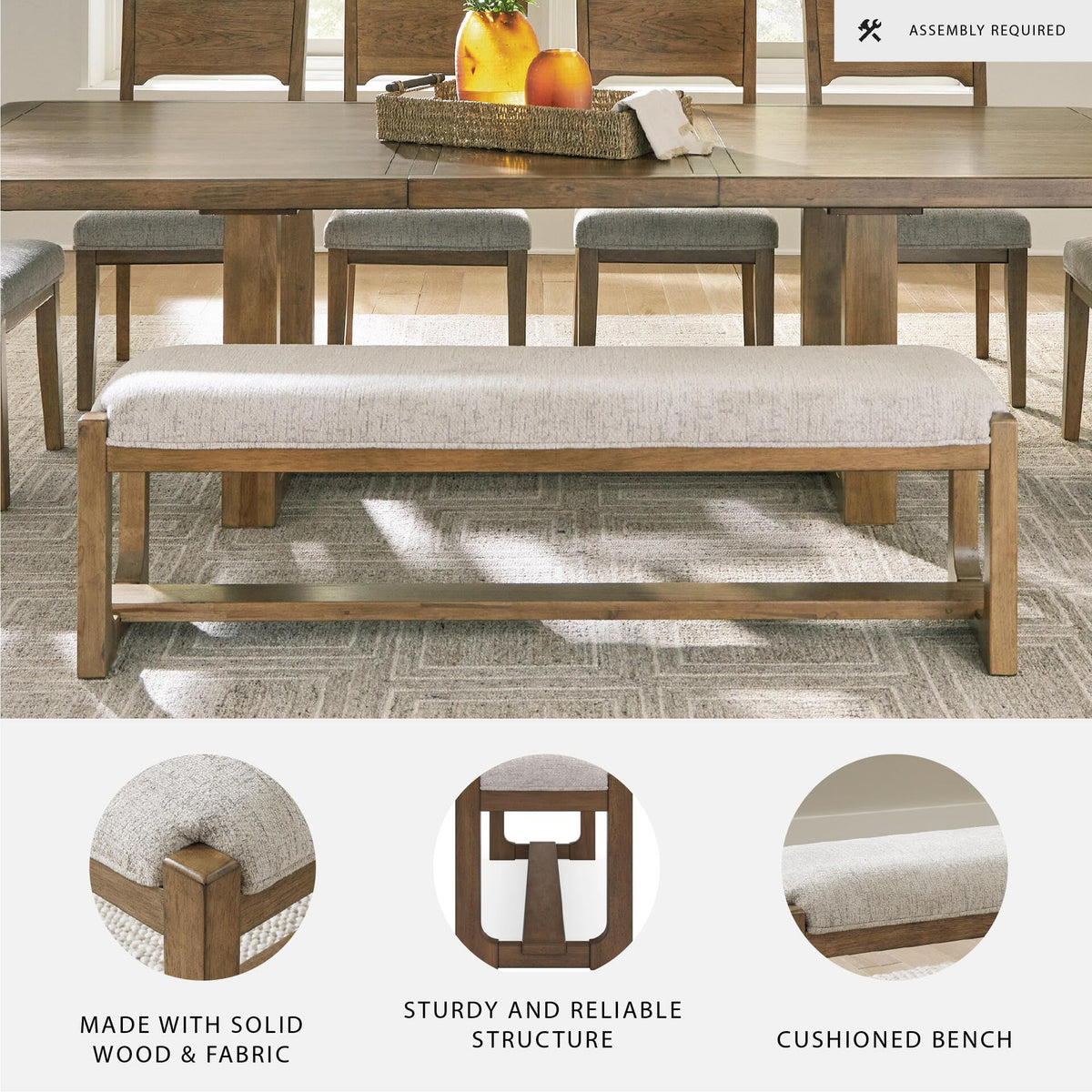 Ashley Cabalynn Upholstered Dining Bench