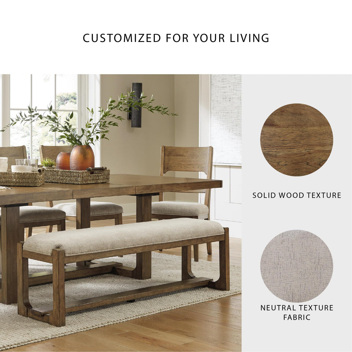 Ashley Cabalynn Upholstered Dining Bench