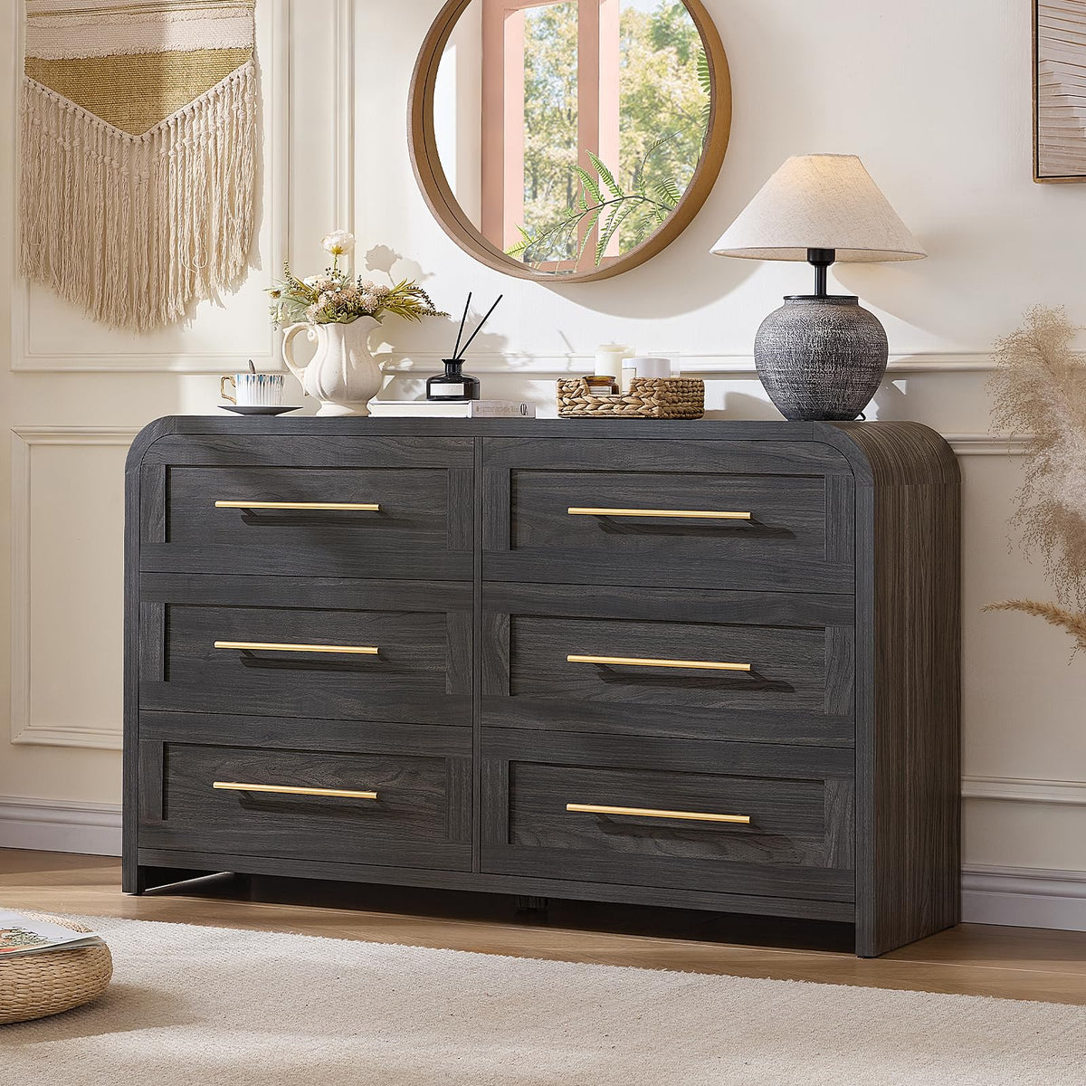 JINVICJIASI Curved Bedroom Dresser