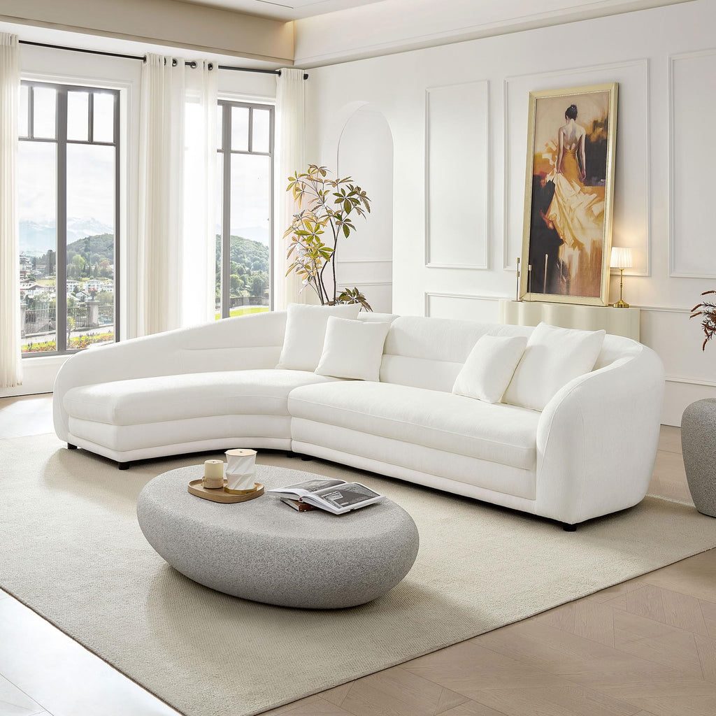 DREAMODERN Curved Four-Seat Sectional Sofa
