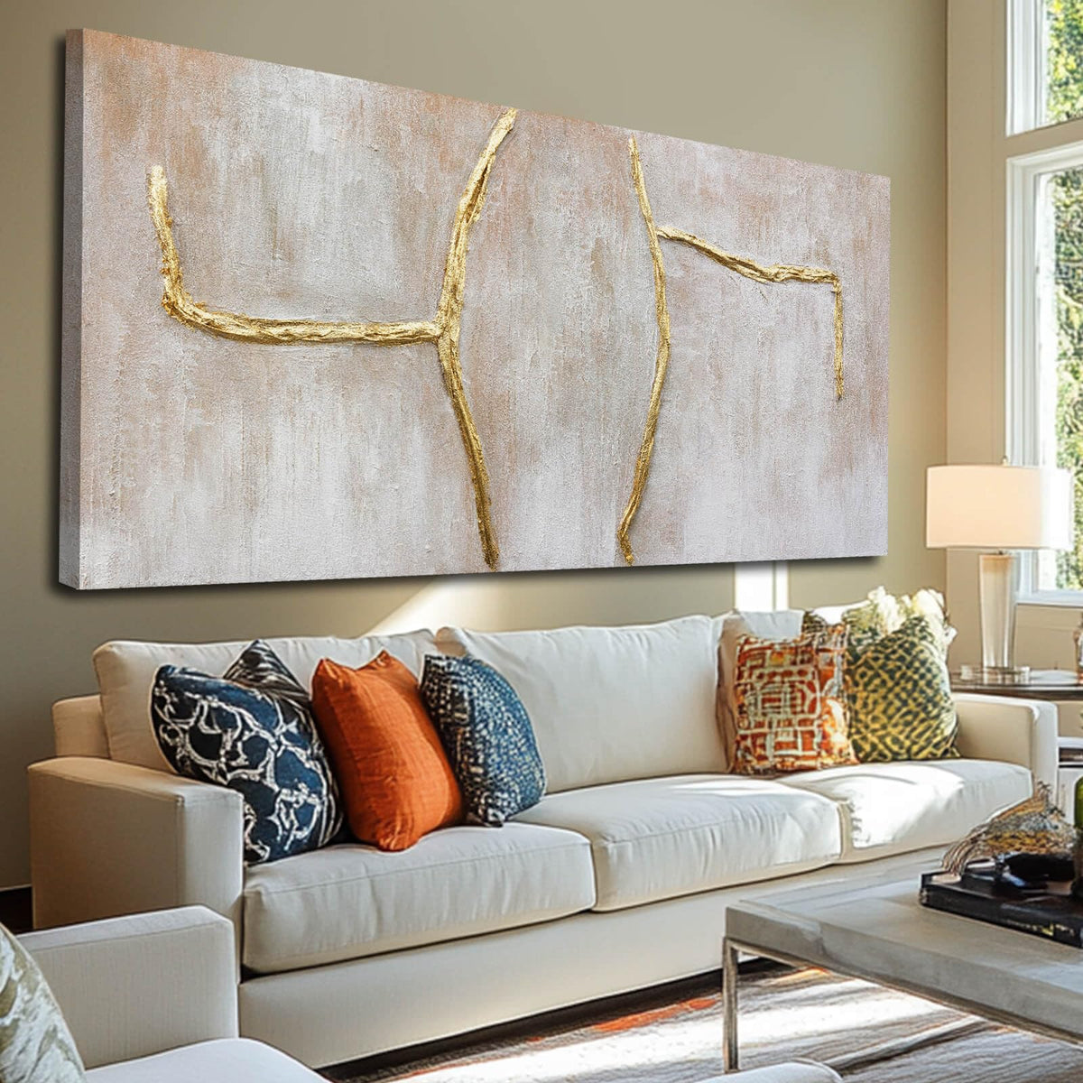 XIANSHOU Abstract Branch Canvas Wall Art