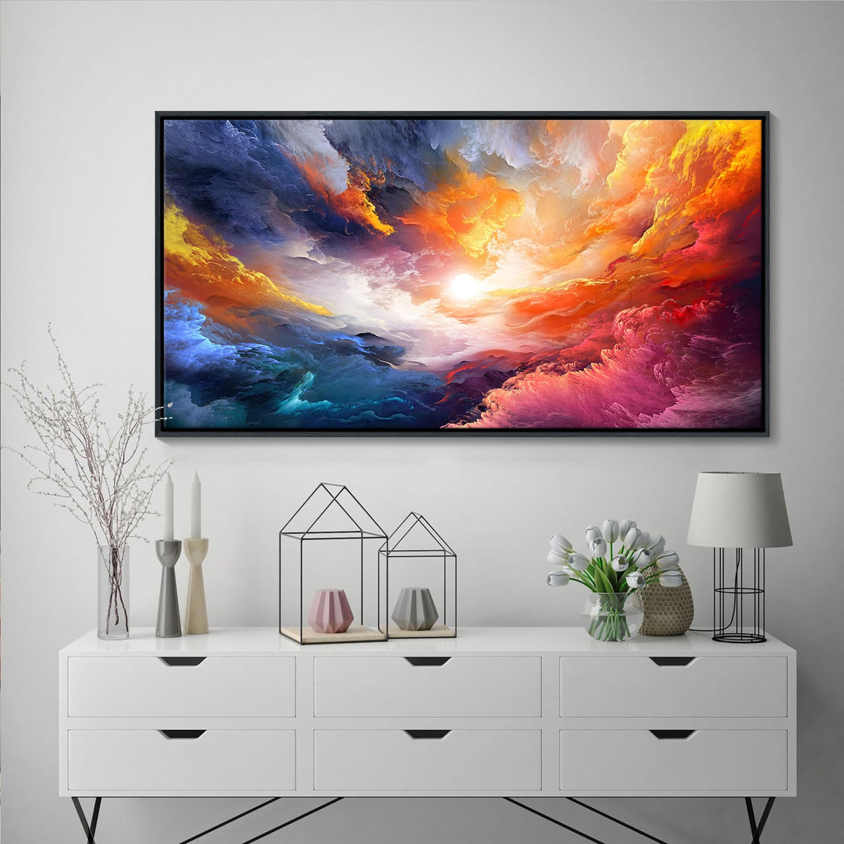 Pogusmavi Large Modern Canvas Wall Art