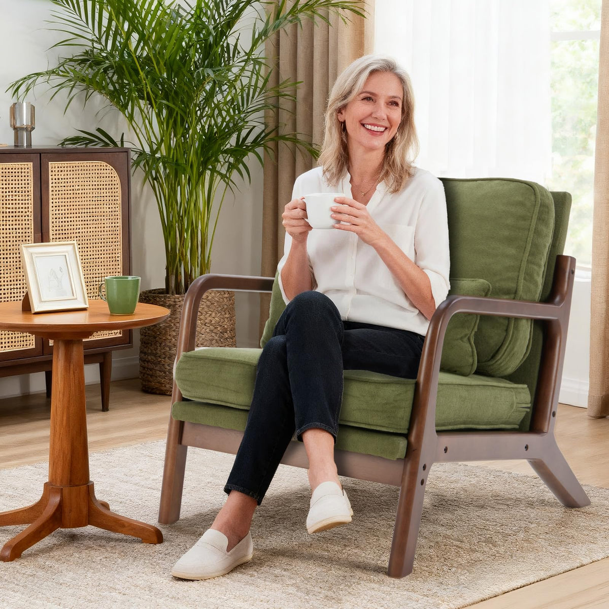 DUMOS Mid-Century Accent Armchair