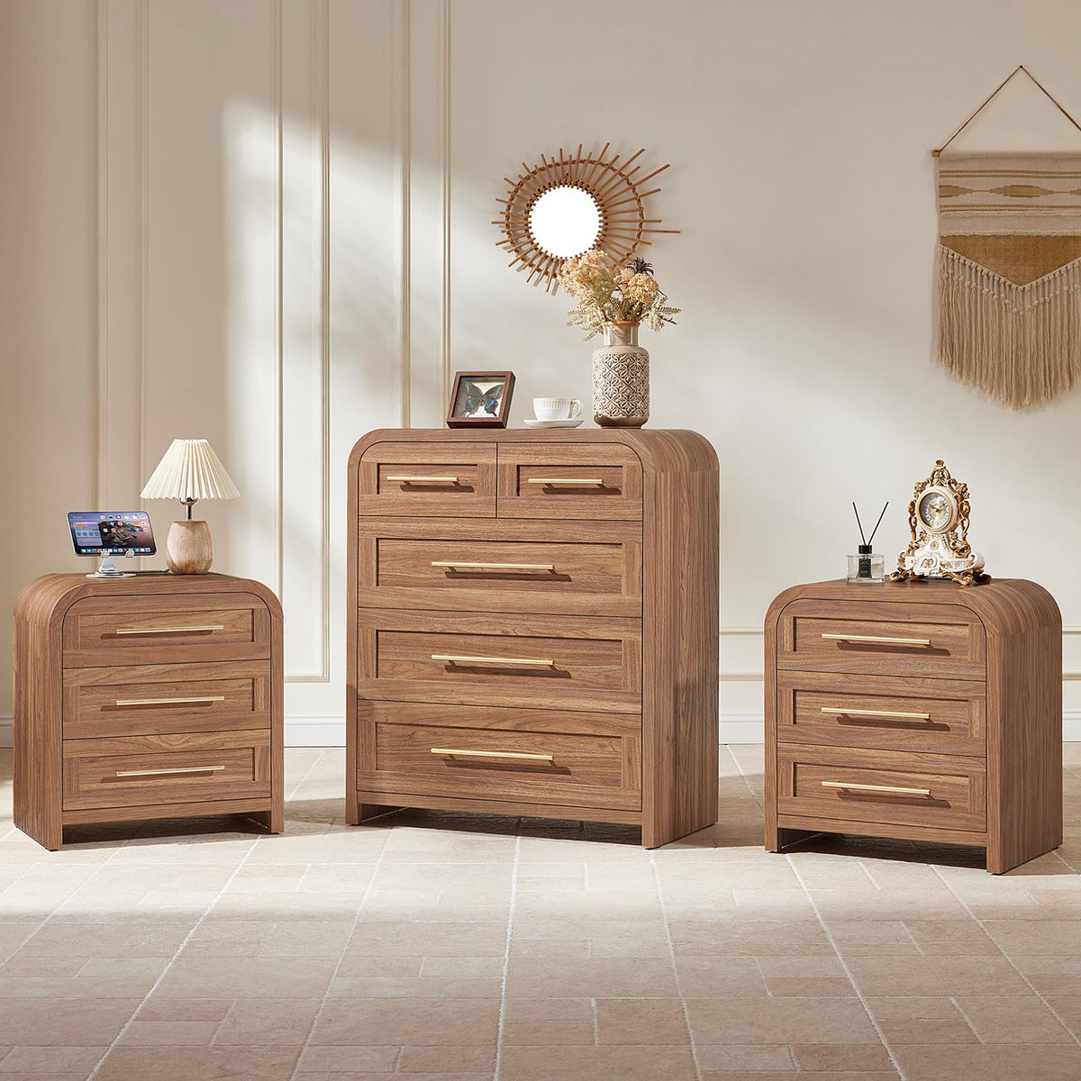 JINVICJIASI Curved Bedroom Dresser