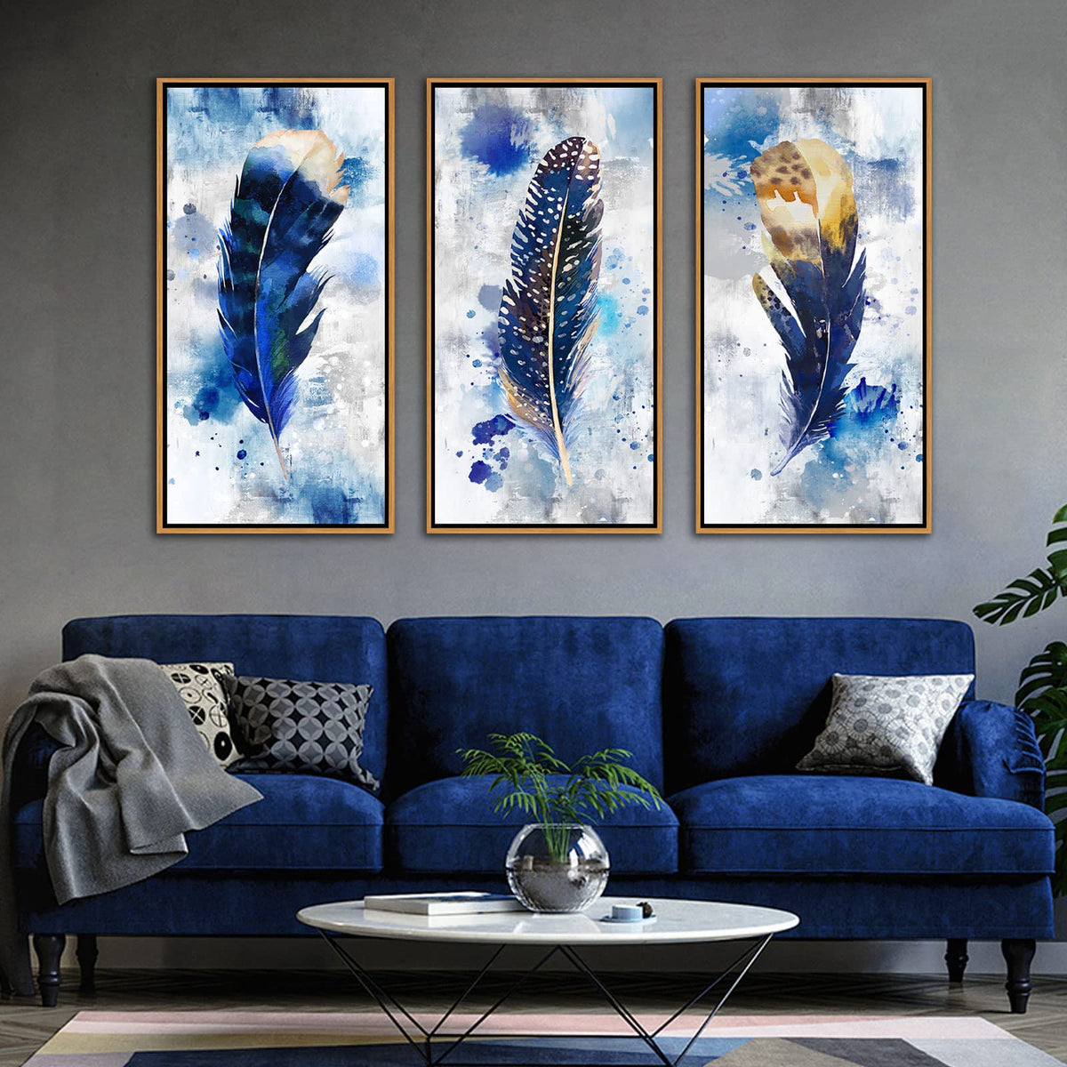 Pogusmavi Large Modern Canvas Wall Art
