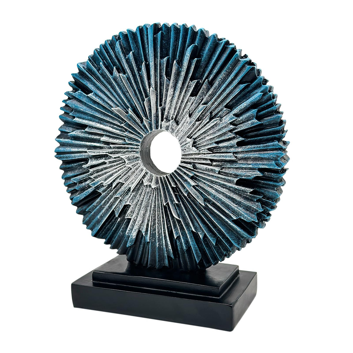 Silver Abstract Wave Sculpture