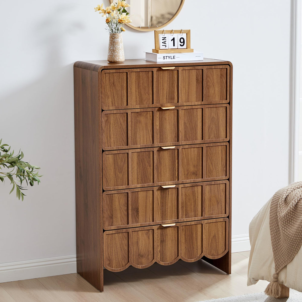 ORRD Wave-Fluted Drawer Dresser