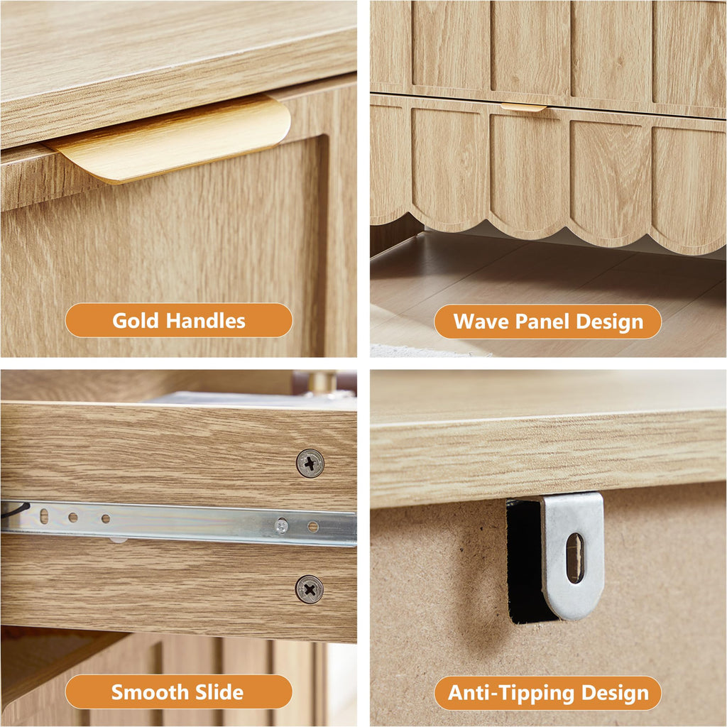 ORRD Wave-Fluted Drawer Dresser