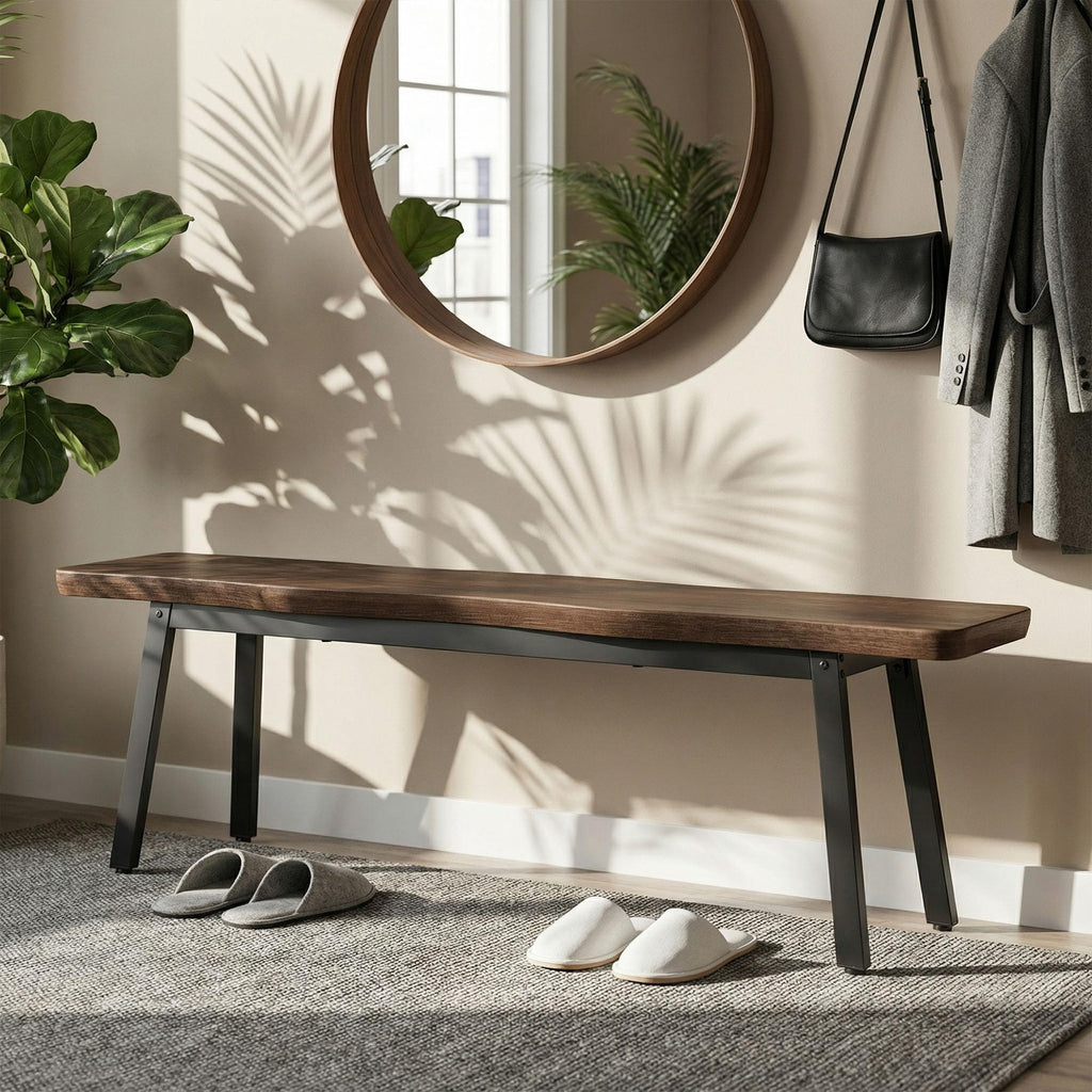 FUQARHY 59-Inch Dining Benches, Set of Two