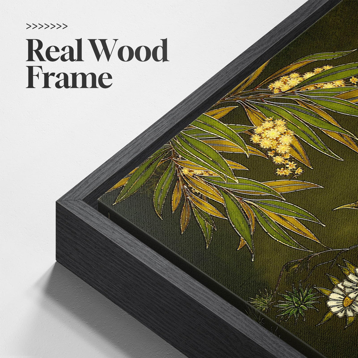 Framed Green Mountain Landscape Wall Art